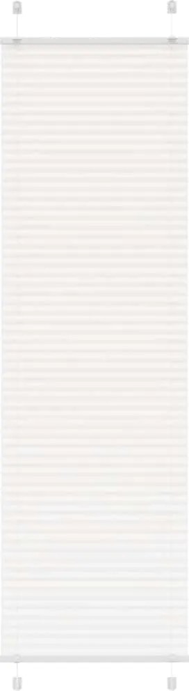 vidaXL Jaluză plisată alb 55x200 cm Lățime țesătură 54,4cm poliester