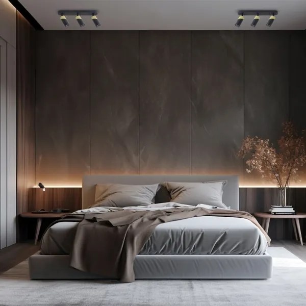 Spot NEO 3xGU10/8W/230V negru/auriu