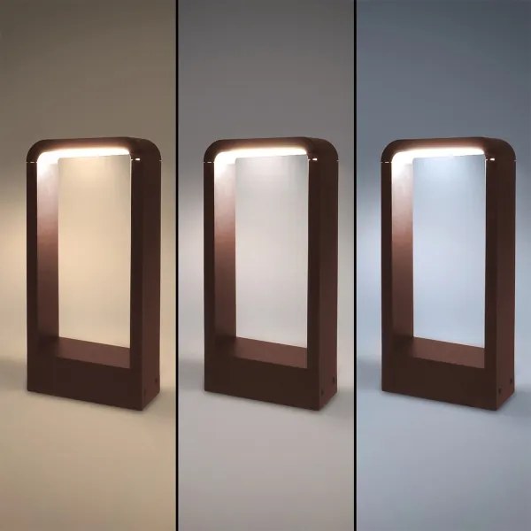 Brilagi - Lampă LED de exterior BARI, 7W, 230V, 3000/4000/6000K, maro, IP54, 30 cm