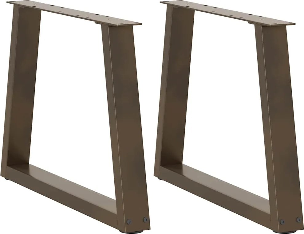 vidaXL Picioare pentru măsuță de cafea în formă de V, 2 buc., oțel natural, 50x(42-43,3) cm