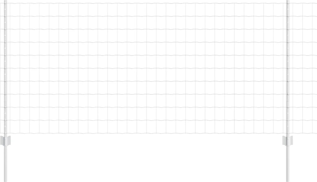 vidaXL Gard cu Stâlp Argintiu 1 x 10 m Oțel