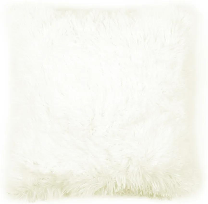 Faţă de pernă miţoasă Peluto Uni, alb, 40 x 40 cm