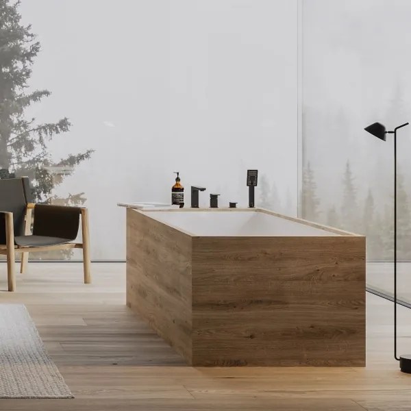 Baterie de cadă cu 4 căi OMNIRES PM7432BL PARMA negru mat