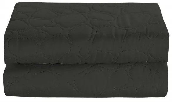 Cuvertura de pat gri inchis cu model STONE Dimensiune: 200 x 220 cm