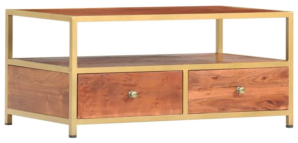 vidaXL Masă de cafea, 90x50x40 cm, lemn masiv de acacia