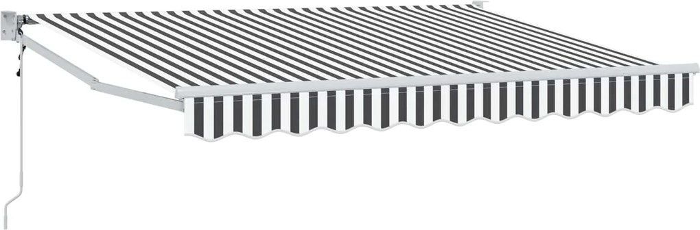 vidaXL Cort electric retractabil Antracit și Alb 3,5 x 2 m