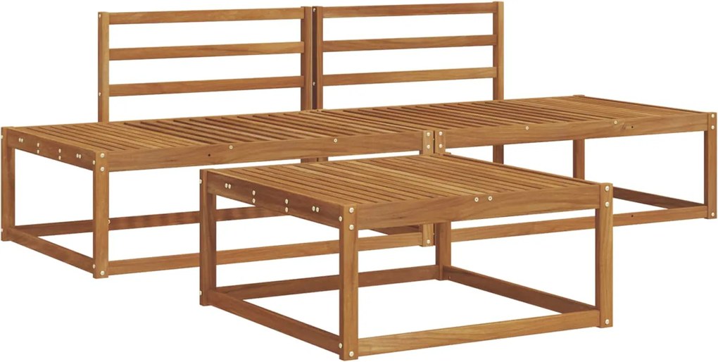 vidaXL Set de canapele de exterior 3 Bucată natural