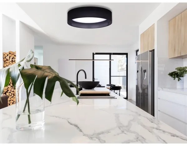 Plafonieră LED Duolla ROLLER LED/24W/230V d. 45 cm negru