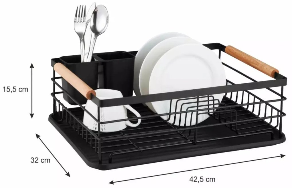 Suport pentru vase din oțel, negru KINGHoff KH-1728