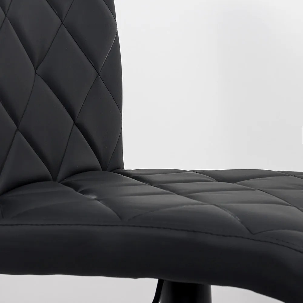 Scaun de bar negru ABS 147 – piele sintetică, modern, stabil