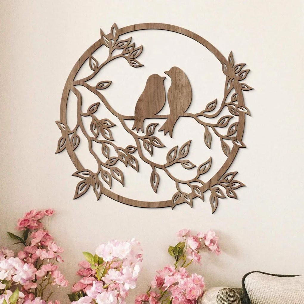 DUBLEZ | Decorațiune din lemn pentru cameră - Porumbei