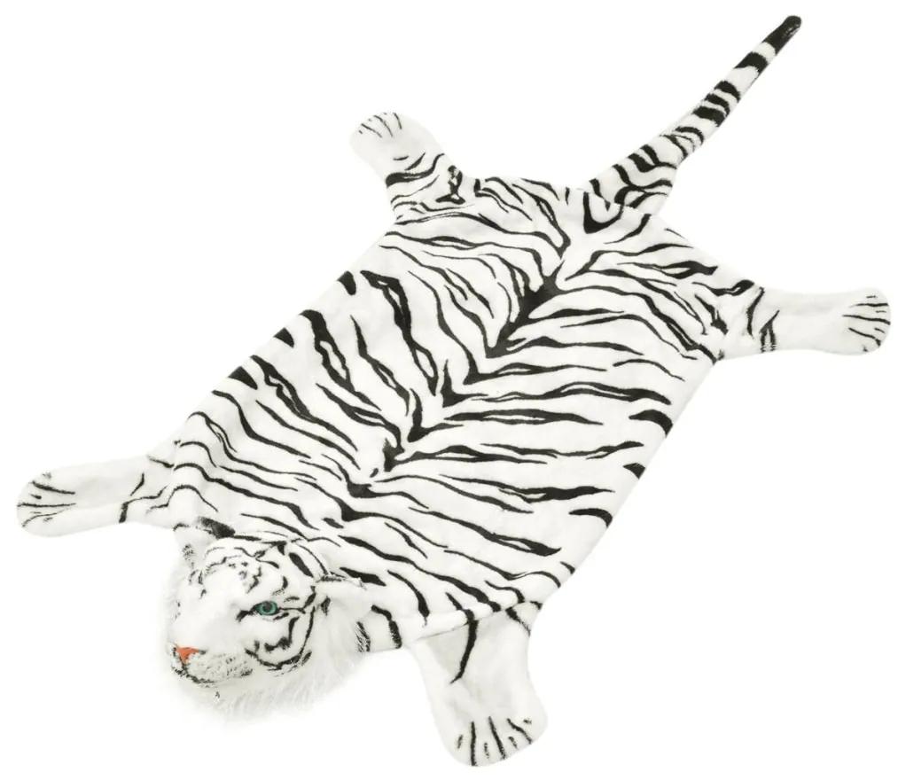 vidaXL Covor cu model tigru 144 cm pluș alb