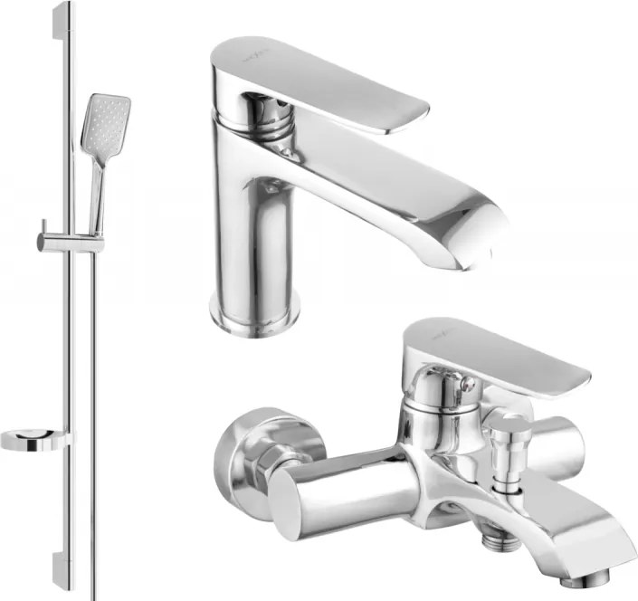 Mexen Pecos DS62 set de baie, crom - 72703DS62-00