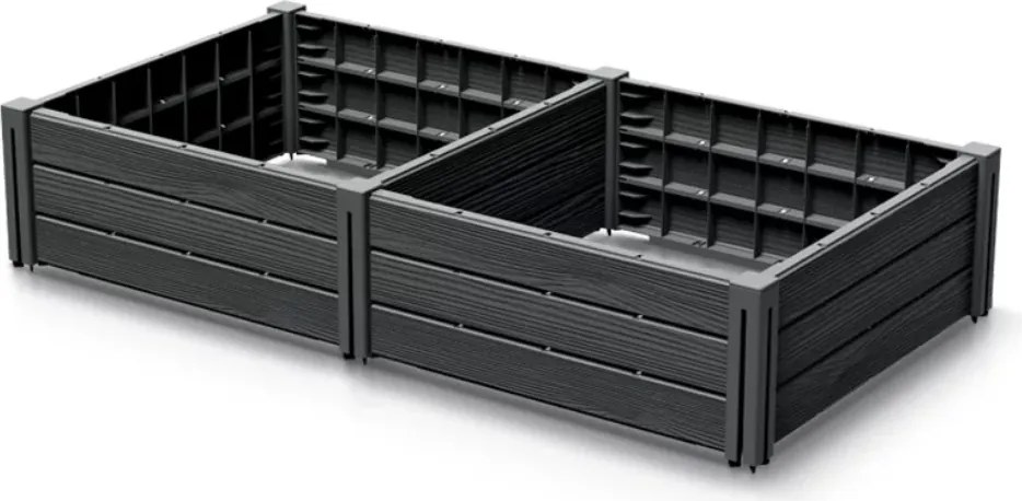 Strat înălțat BASE PLANT, 61x61x46cm, antracit Prosperplast