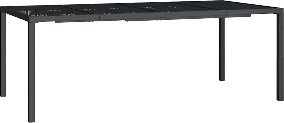 vidaXL Masă de grădină, antracit, 200x100x72 cm, oțel