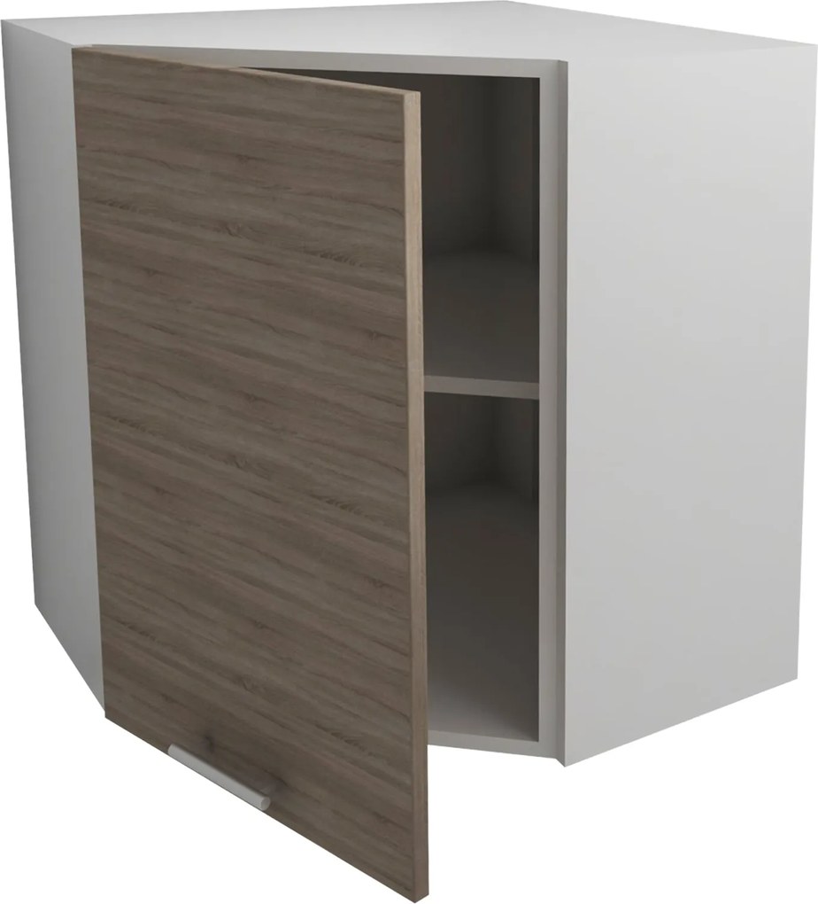 Corp Superior Colt Lecce, Stejar Sonoma Inchis/Alb, 60 x 60 x 65 cm