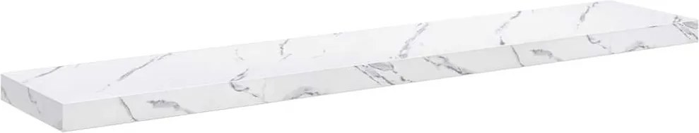 vidaXL Raft de perete Marmură albă 120 x 23,5 x 4 cm Lemn compozit