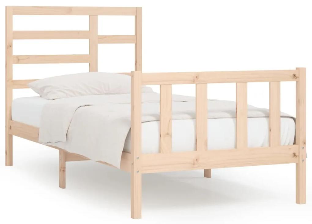 3107603 vidaXL Cadru de pat, 100x200 cm, lemn masiv de pin