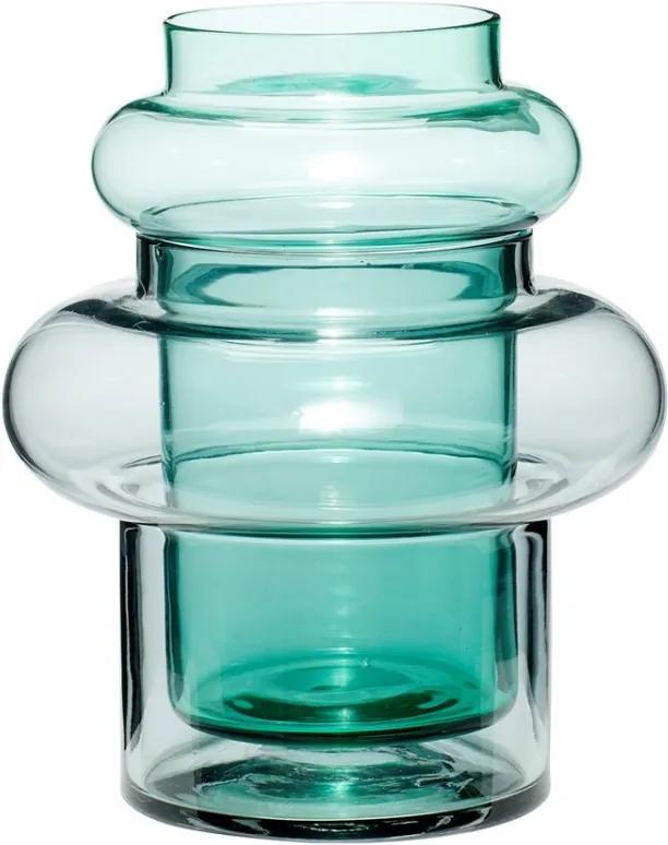 Vaza verde din sticla 22 cm Bruja Hubsch