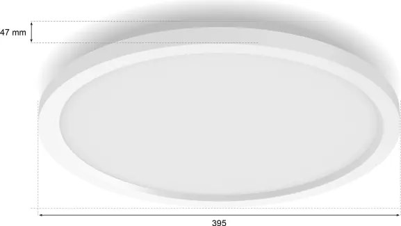 Philips Hue AURELLE plafonieră LED dimabilă, 21W, 230V, Ø 39,5 cm, albă