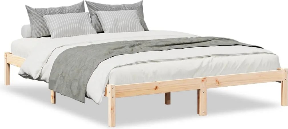 vidaXL Cadru pat foarte lung fără saltea, 160x220 cm, lemn masiv pin