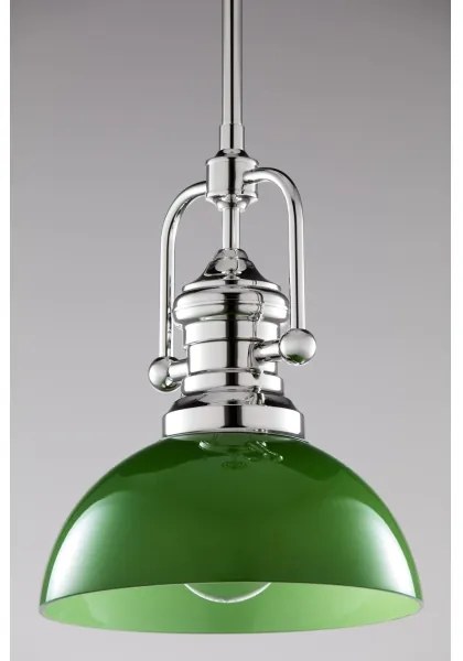 Jupiter 2071 - Lustră pe tijă PLATINO 1xE27/15W/230V verde/crom lucios