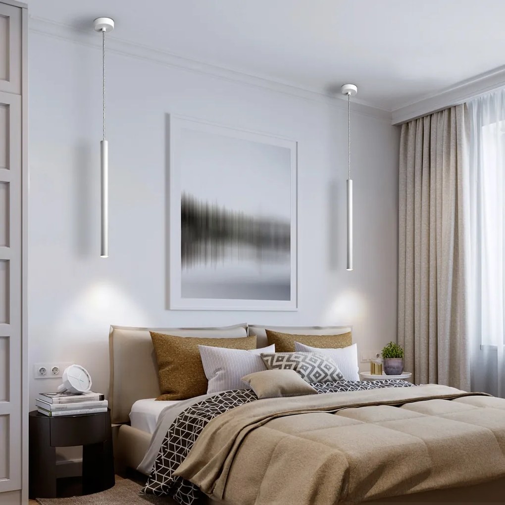 Pendul LED dimabil design modern minimalist Varas alb SV-373075