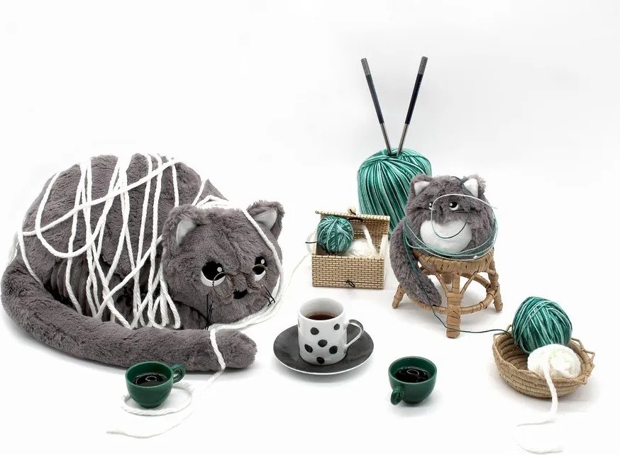 Jucării de pluș 2 buc. Ptipotos Miaou – Les Deglingos