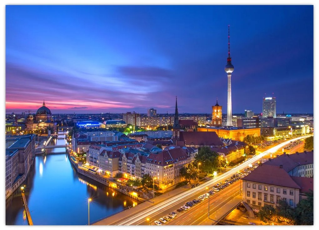 Tablou pe sticlă - Cerul albastru la Berlin (70x50 cm)