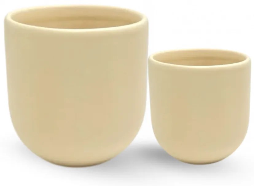 Set 2 Pahare Cafea Novum Margo Vanilie (1 pahar 80ml, 1 pahar 250ml)