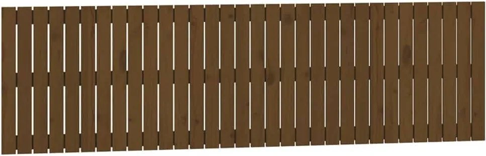 vidaXL Tăblie de pat pentru perete, maro miere, 204x3x60 cm