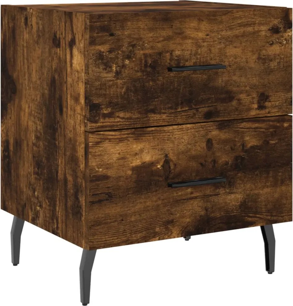 vidaXL Noptieră, stejar fumuriu, 40x35x47,5 cm, lemn compozit