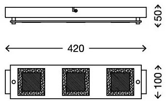Briloner 3153-038 - LED Plafoniera PLAZA 3xLED/5W/230V