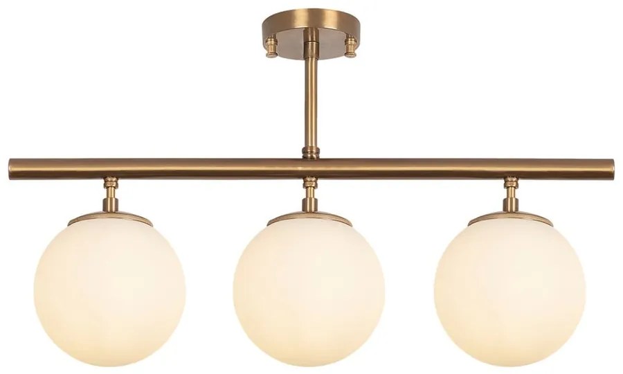 Plafonieră bronz cu abajur din sticlă ø 15 cm Atmaca – Opviq lights