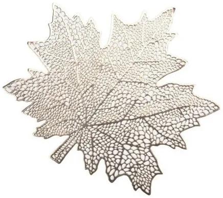 Napron Autumn in forma de frunza, argintiu, 41x40 cm