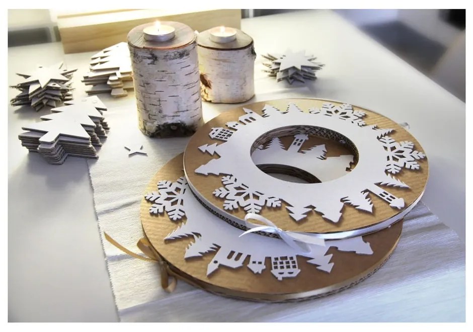 Coroniță advent cu panglică gri Unlinited Design for kids