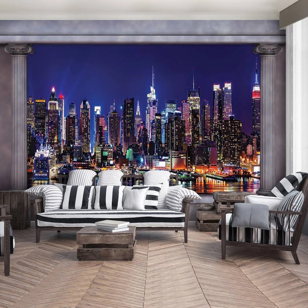 Fototapet - New York noaptea (254x184 cm)