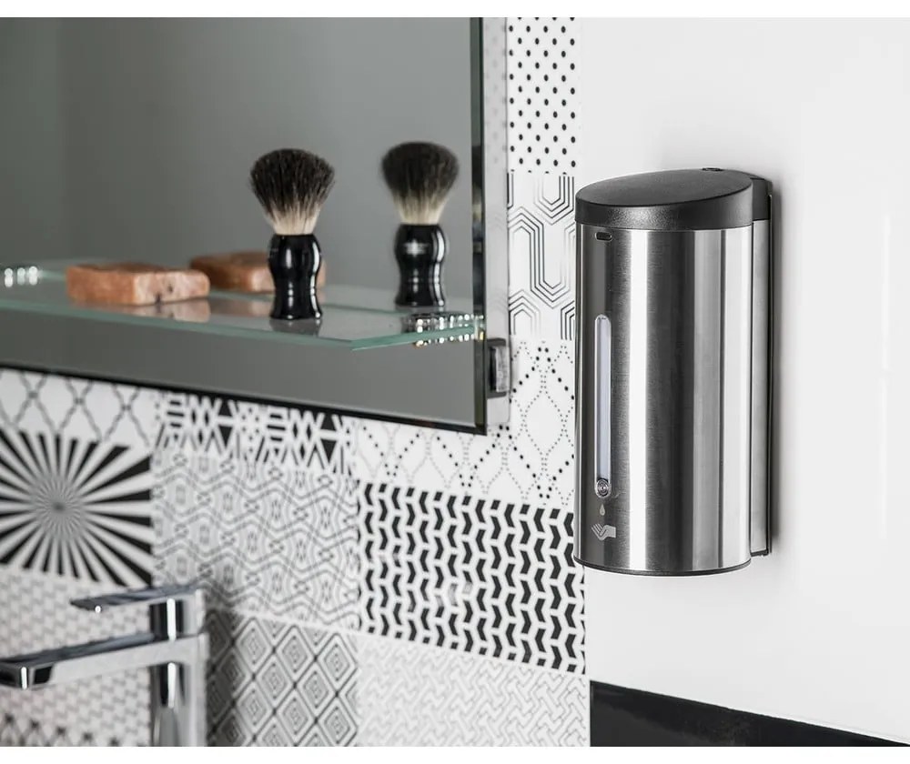 Dozator de săpun lichid argintiu mat automat din oțel inoxidabil 650 ml – Sapho