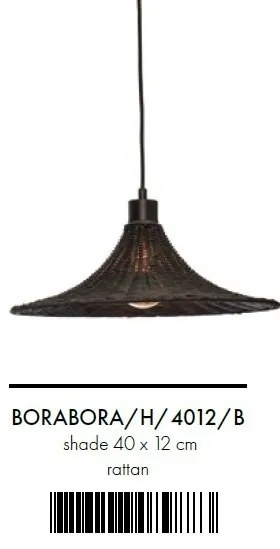Lustra/ Pendul eco din ratan Borabora 40cm S, bl
