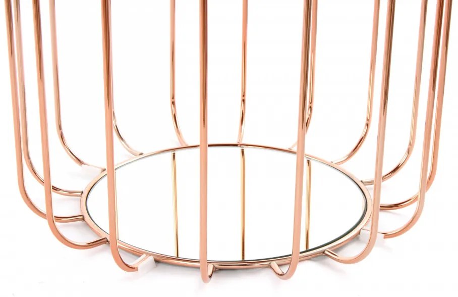 Taburet tapitat/masuta de cafea rotund/a Comfortable 50x50x45 cm lila
