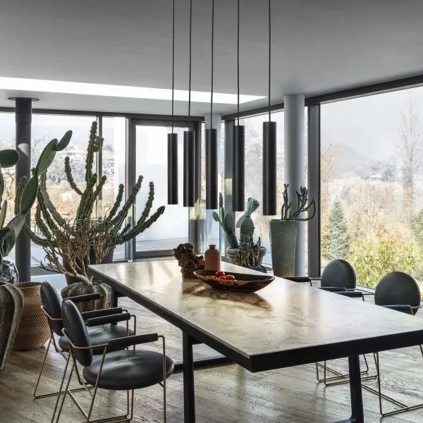 Ideal Lux - Pendul LED LOOK, 1x GU10/7W/230V, CRI 90, Ø 6 cm, negru