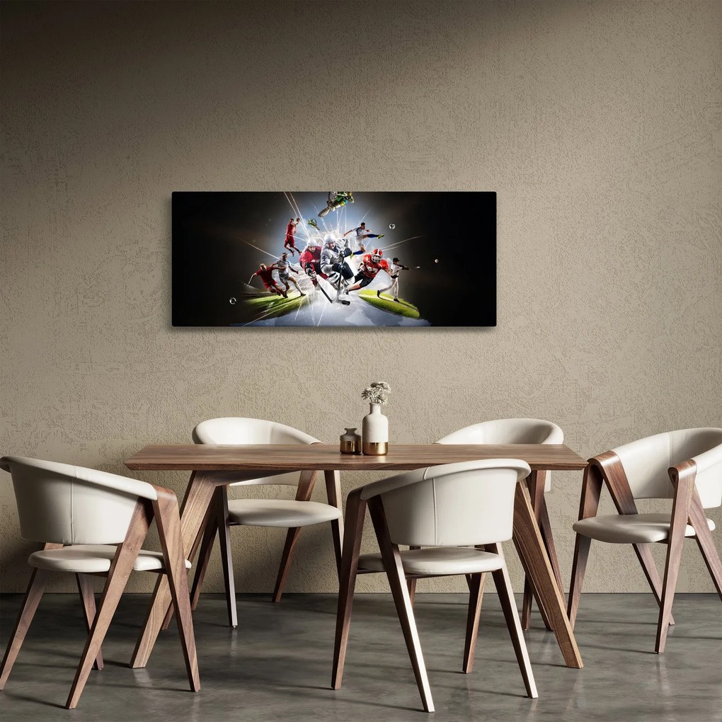 Tablou - Sportivii (120x50 cm)