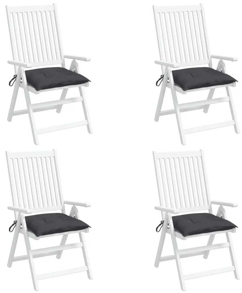 Perne de scaun, 4 buc., antracit, 40 x 40 x 7 cm, textil 4, Antracit, 40 x 40 x 7 cm