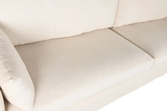 Canapea 4 locuri din in și bumbac bej, cu perne decorative incluse, „Canvas"