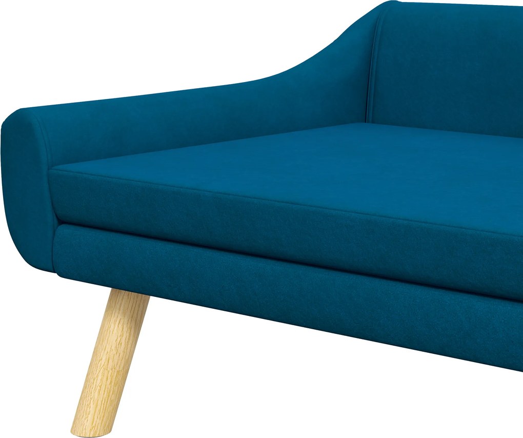 PawHut Canapea pentru câini design scandinav pernă moale detașabilă material aspect catifea picioare din lemn masiv | Aosom Romania