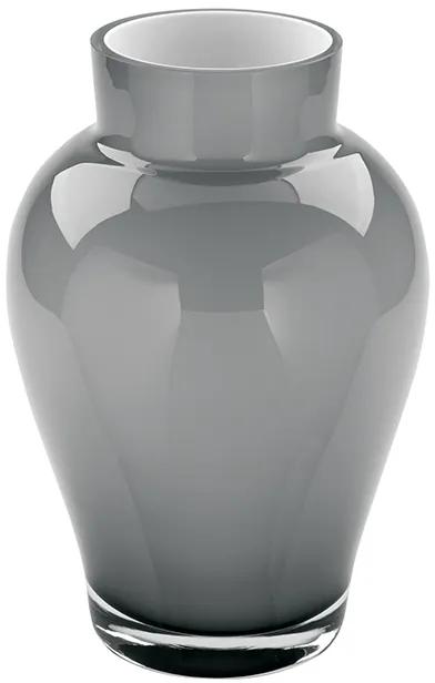 Vaza GOYA, sticla, gri, 22x15 cm