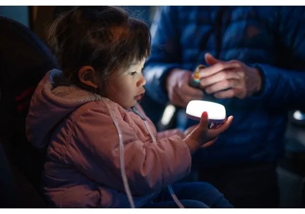 Ledlenser KIDCAMP6 RAINBOW - Lampă LED portabilă cu intensitate reglabilă, alimentare 3xAAA, IP44, albastru