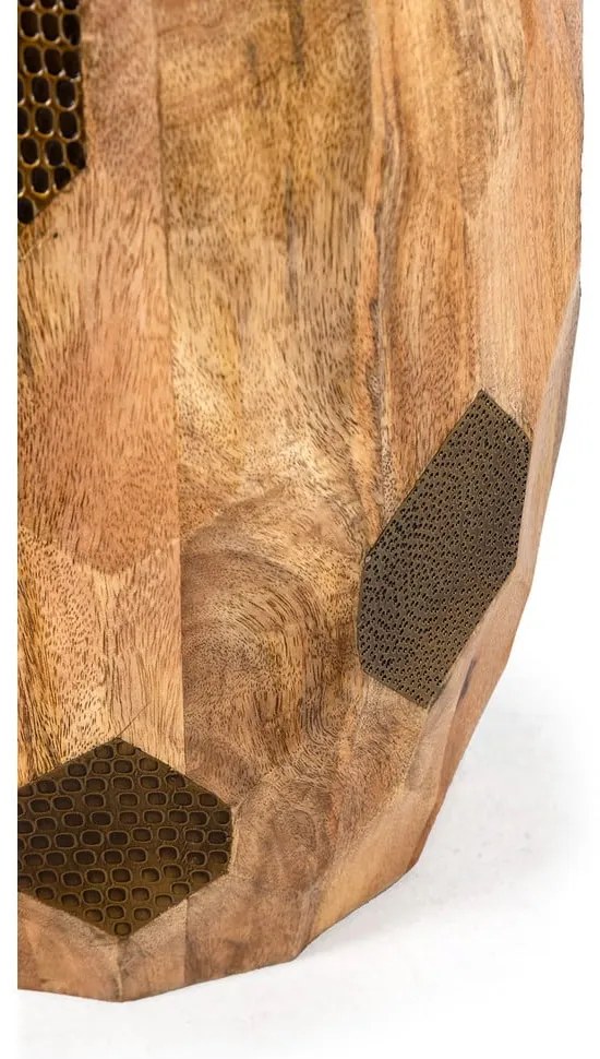 Măsuță auxiliară rotundă din lemn de mango ø 29 cm Fabia – MOME