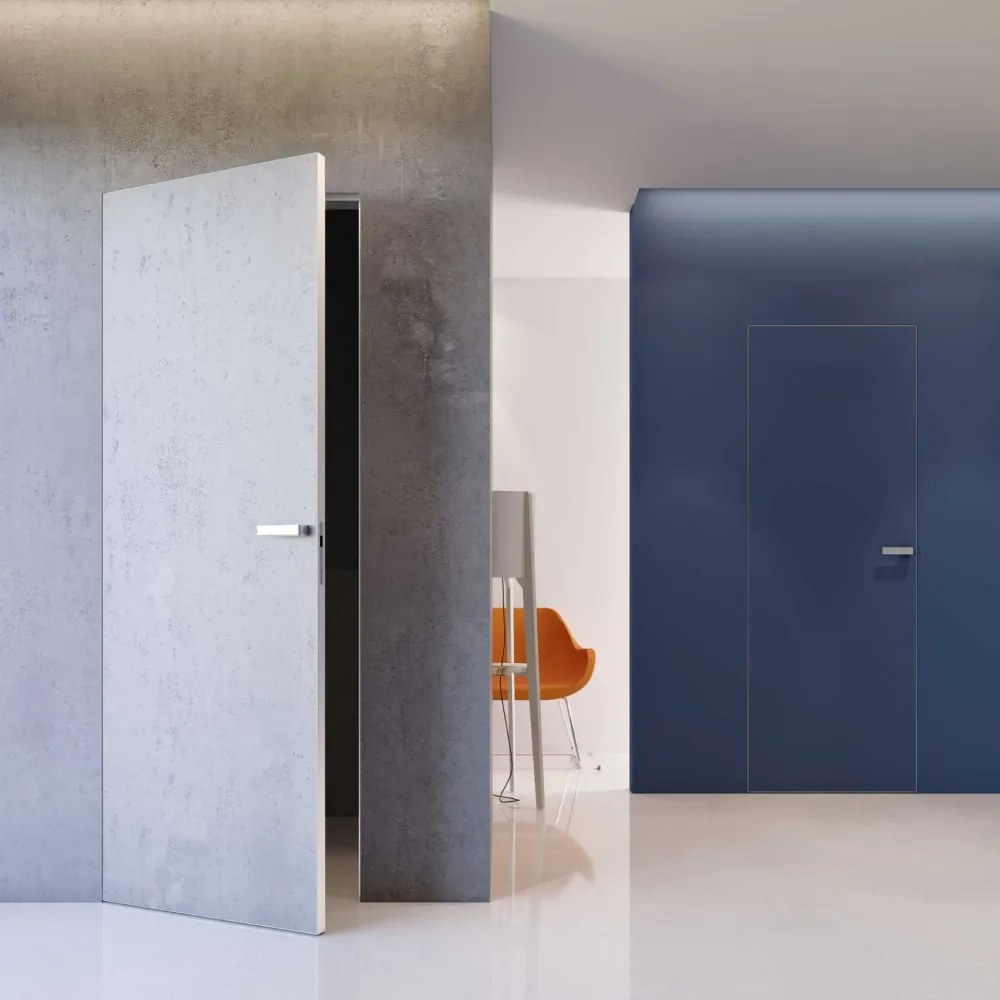 Usa Filomuro MIMESIS 365 - Usa cu toc ascuns   invizibil 700, 2076, Aliniere Hol - Deschidere in Camera - DR - Situatia 1