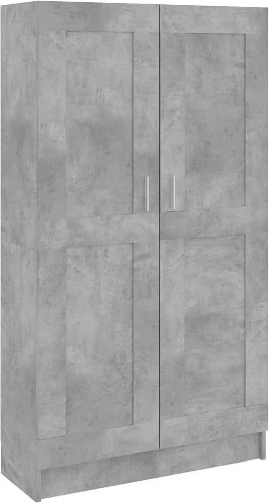 vidaXL Bibliotecă, gri beton, 82,5 x 30,5 x 150 cm, lemn prelucrat